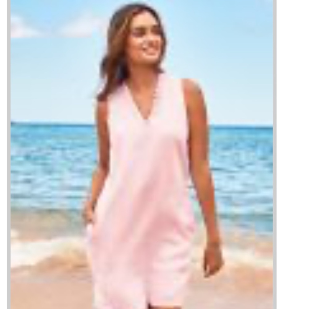 Tommy Bahama pink ruffle dress